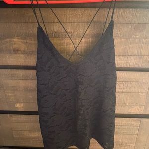 Strappy lace tank top